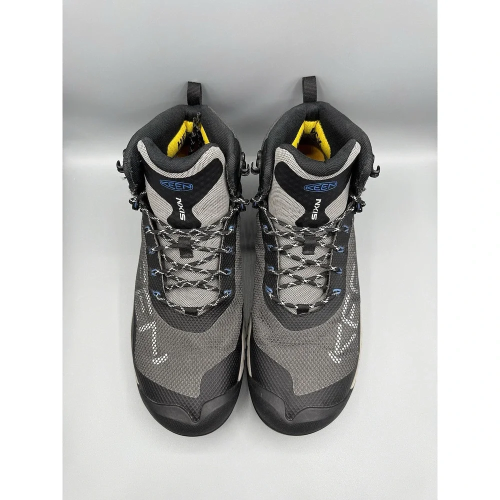 KEEN NXIS EVO Mid WP Gray Waterproof Hiking Trail Outdoor Boots Men's Size 11